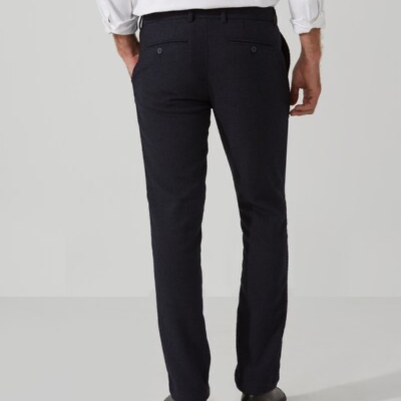Frank & Oak textured trousers navy 34/34 - Picture 3 of 8